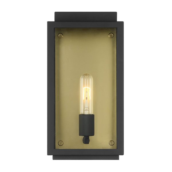 Designers Fountain Twilight 14 in 1Light Black Outdoor Wall Lantern with Clear Glass Shade D275M-7EW-BK